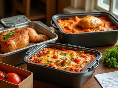 Box Famiglia con porzioni abbondanti di pasta e carne